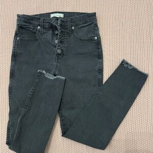Madewell Women's High Rise Skinny Jeans in Black